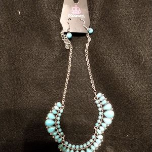 Jewelry turquoise and silver colored